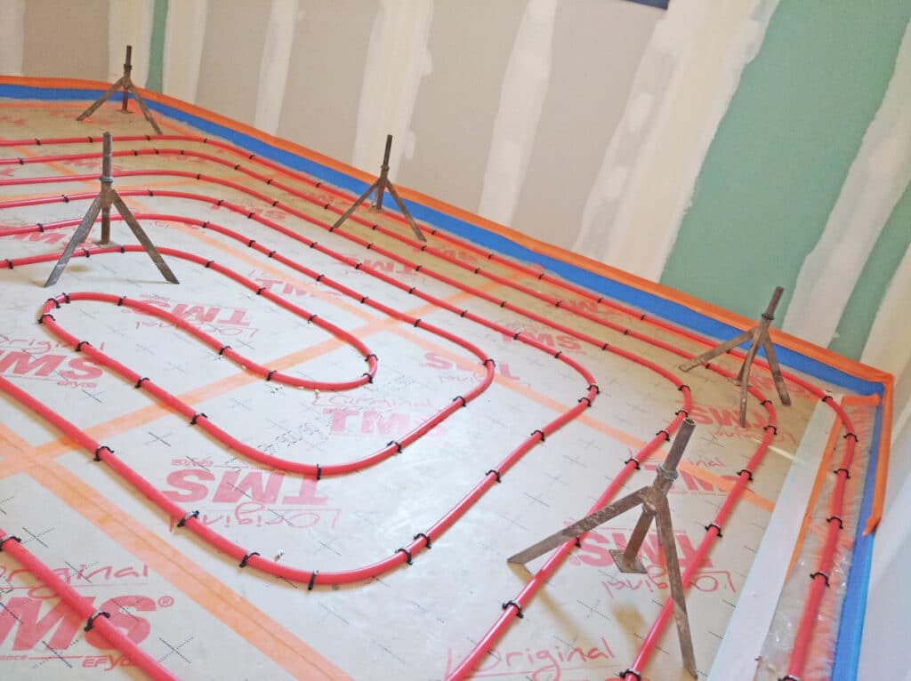 Mise en œuvre chape fluide